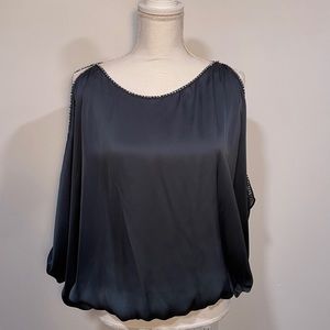 Bebe Silky cold shoulder blouse